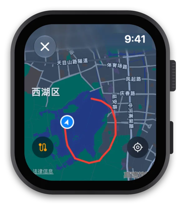 手表:地图上的轨迹
